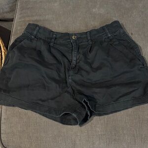 Free People Black Pleated Shorts